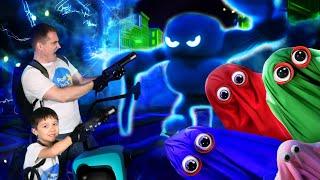 Rainbow Ghost Ghostbusters Hunt  Spooky Songs By Papa Joels English