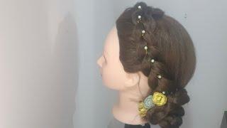 Nice  elegant hairstyle for beginnersWedding hairstyle for long hairHair style girl simple easy