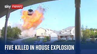 CCTV captures moment of deadly house explosion in US