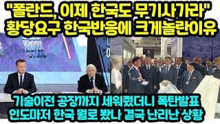 폴란드 이제 한국도 무기사가라 황당요구 한국반응에 크게놀란이유 기술이전 공장까지 세워줬더니 폭탄발표 인도마저 한국 뭘로 봤나 결국 난리난 상황