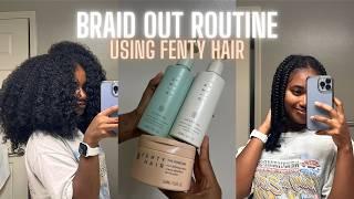 Braid Out Routine For Curl Definition Using Fenty Hair Products  Quick and Easy