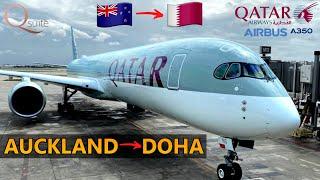 17 Hours in the QSuite   Auckland - Doha   Airbus A350-1000  Flight Report # 153