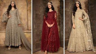 Latest Heavy Party Wear Anarkali Embroidery Suits Heavy Salwar KameezNet Suits Designs