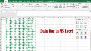 How to use Data Bar in MS Excel