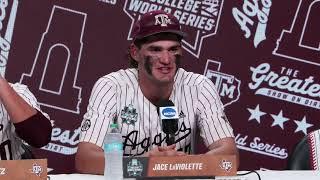 Texas A&M discusses CWS final Game 2 loss to Tennessee