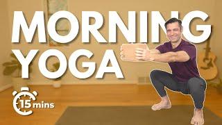 15 Minute Morning Yoga Workout - Full Body Strength and Stretch