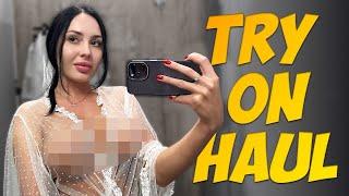 4K Try On Haul Transparent Clothes   See through clothes