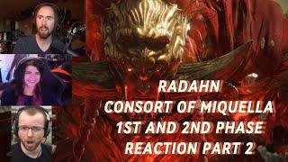 Elden Ring - Streamers Reaction to Radahn Consort of Miquella Part 2 Gameplay and Build at the End