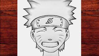 How to draw Naruto Uzumaki character - How to draw anime step by step - Naruto anime çizimi kolay