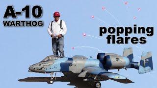 Awesome giant RC Warthog A-10 popping flares by Jesús Bagües 4K ULTRA HD