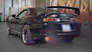 1000HP Toyota Supra BIG TURBO by Garage52  9000rpm 2JZ Sound Flames & Turbo Flutter Noise