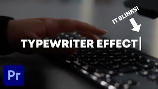 EASY Typewriter effect WITH BLINKING CURSOR  Premiere Pro 2023