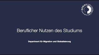 Studium am Department für Migration und Globalisierung – Beruflicher Nutzen