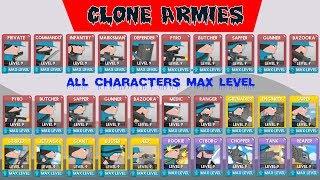 Unlock All Characters Level Max  Clone Armies