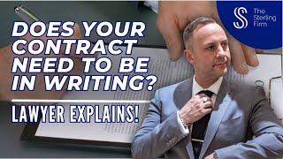️ Does Your Contract Need To Be In WRITING?  Statute of Frauds #lawyer