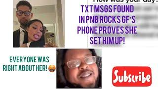 MSGS FOUND IN PNB ROCKS GF’S PHONE WAS POSTED N DELETED—PROVES SHE ALLEGEDLY SET HIM UP Wowww 