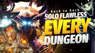 SOLO FLAWLESS EVERY DUNGEON BACK TO BACK - PROPHECY GRASP PIT SHATTERED THRONE - DESTINY 2