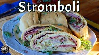 How to make Stromboli with Italian Meats  Salami & Cheese Pizza rolls  Quick and Easy Recipes