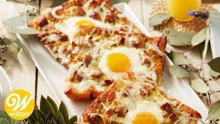 Sausage and Pesto Breakfast Egg Pizza Recipe  Wilton