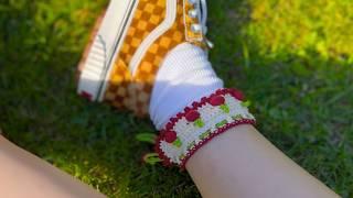 Cutest Apple Sock Embellishment Quick Gift Idea Any Size Beginer Friendly Crochet Tutorial 