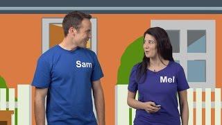 Übung 1 - Sam und Mel Englisch für Kinder