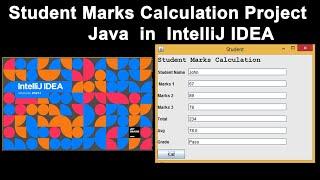 Student Marks Calculation Project Java in IntelliJ IDEA