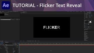 After Effects Tutorial - Flicker Text Reveal