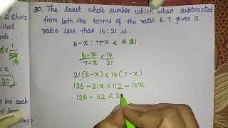 The least whole number which when subtracted from both the terms of the ratio 67gives a #ssc#tnpsc