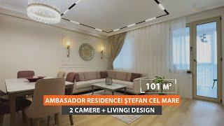 Apartament de vânzare 2 camere + living. Ambasador Residence. Centru Ștefan cel Mare  Acces Imobil