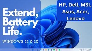 Limit Battery Charging to 80 in laptop- Boost battery Life in Windows 11