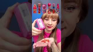 ASMR Eating Only Pink Candy Roller Spray Lollipop #shorts