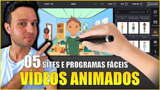 5 Sites e Programas Mais Fáceis para CRIAR VÍDEOS ANIMADOS ONLINE