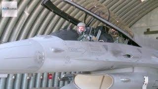 Polish F-16 Pilots Taking Off at Łask Air Base Poland