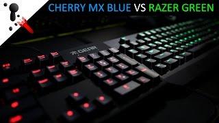 Cherry MX Blue VS Razer Green 110 wpm Fast Typing Sound Test