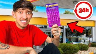 Surviving Off Lottery Tickets For 24 Hours *HUGE RISK*