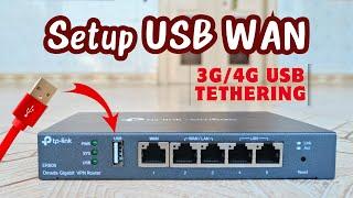 USB Modem - Sharing 3G4G Internet from Phone to Omada ER605 Router