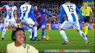 Ishowspeed reacts to prime Lionel Messi