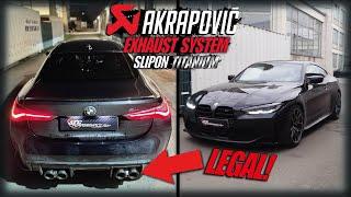 AKRAPOVIC LEGAL ECE Abgasanlage aus TITAN passend für BMW M4 Competition G82 G83 M3 G80