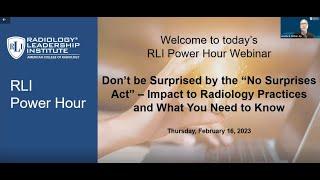 February 2023 Power Hour Webinar – Don’t be Surprised by the “No Surprises Act”