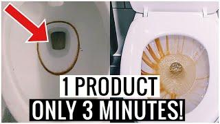 How to Remove HARD WATER STAINS from Toilet Bowl in 3 MINUTES   Cleaning Hacks  Andrea Jean