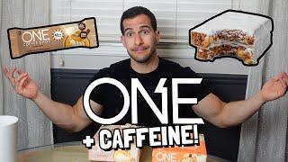 Trying the new ONE Coffee Shop Caffeinated Protein Bars