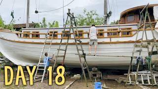 Fastening CHAINPLATES to our WOODEN sailboat restoration project — Sailing Yabá 186