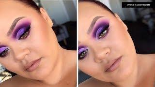 PURPLE CUT CREASE X MORPHE JAMES CHARLES PALETTE  MAKEUP TUTORIAL