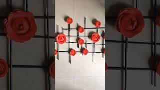 paper rose wall decor #shortsvideo #diycrafts #craft #homedecor #papercraft #walldecor