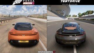 Forza Horizon 5 vs Test Drive Unlimited Solar Crown - Demo Cars Sound Comparison