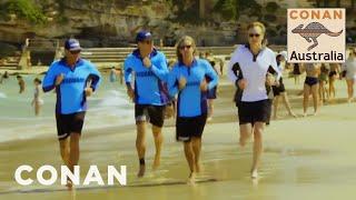 Conan Becomes A Bondi Beach Lifeguard  CONAN on TBS