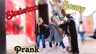 Skeleton Statue Comes Alive in Public - Prank Gone Wrong?  Epic Reaction Video @M--Nomad