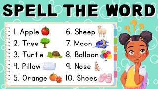 Learn How to Spell  Basic Words  Spelling Quiz for Kids  Teaching Mama