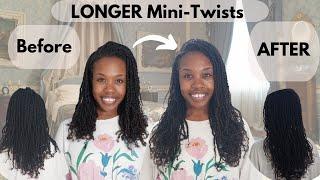 How I Stretch My Mini-Twists  4a4b hair