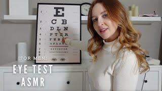 ASMR Eye Test  - Softly Spoken Whispers - Role Play - FOR MEN